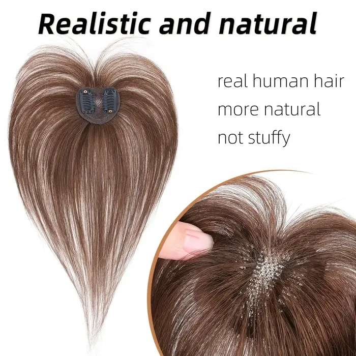 Complément capillaire droit en cheveux naturels pour femmes