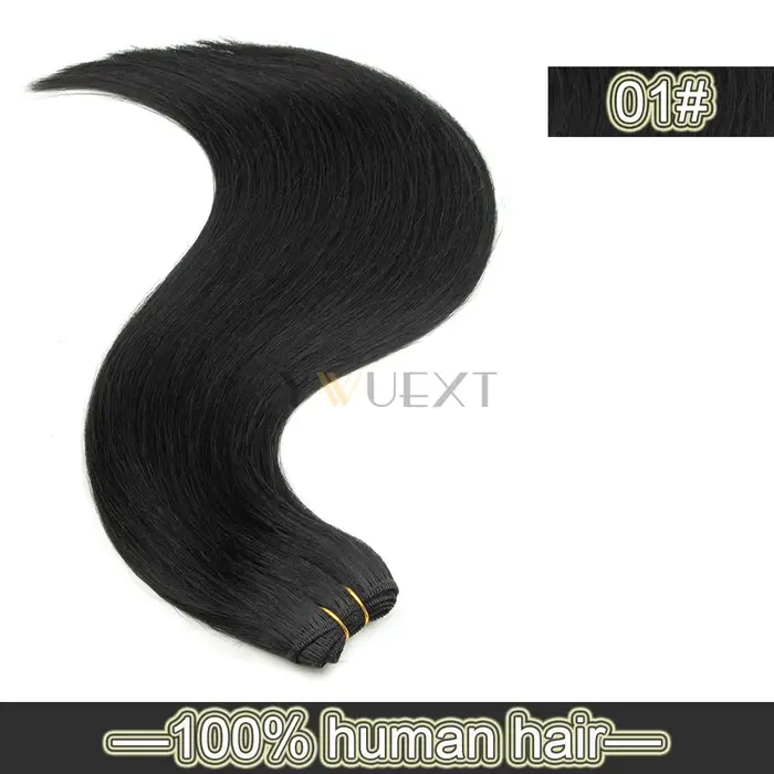 Tissage en lot naturel Remy lisse blond 12-24 pouces, Extensions de cheveux à coudre, 50 g/paquet