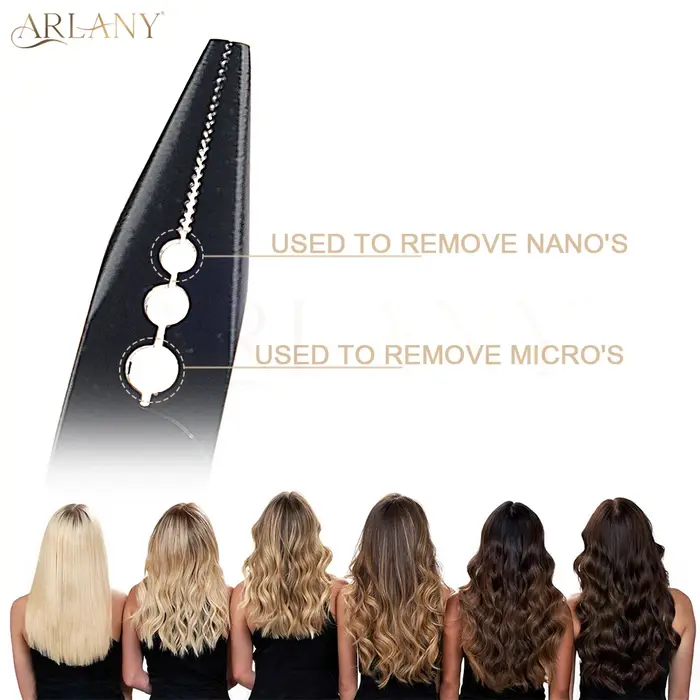 ARLANY pince d'extension de cheveux avec 3 trous microliens perles