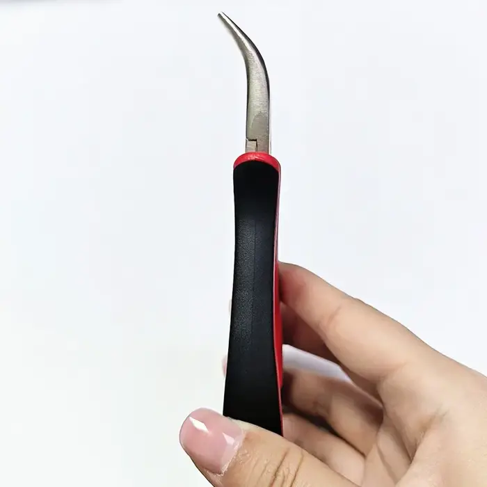 Pince à cheveux multifonctionnelle rouge, outil de coiffure professionnel avec tête I, Nano perle, Micro Extension de cheveux, bricolage spécial