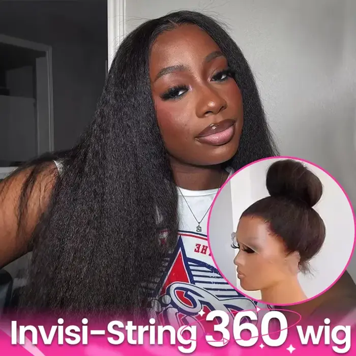 250 densité Invisi sangle 360 pleine dentelle sans colle perruque Invisible cordon frontale