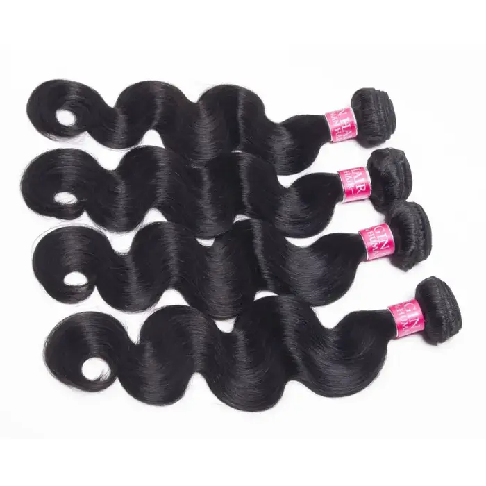 Extensions de Cheveux Humains Ondulés Naturels Brésiliens Remy – Lots de 1/3/4 Pièces Noirs Naturels