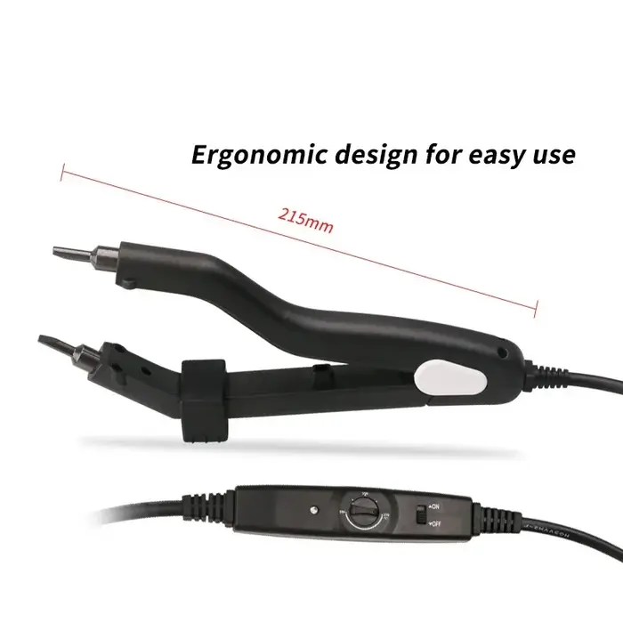Pince à extensions capillaires professionnelle à pointe chauffante intelligente