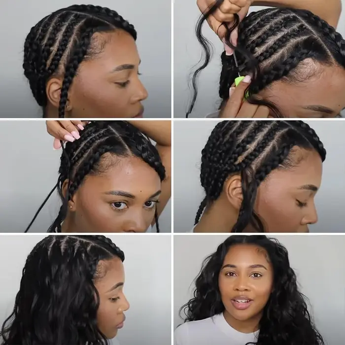 Mèches brésiliennes 100% naturelles Remy ondulées au Crochet, Extensions de cheveux invisibles avec