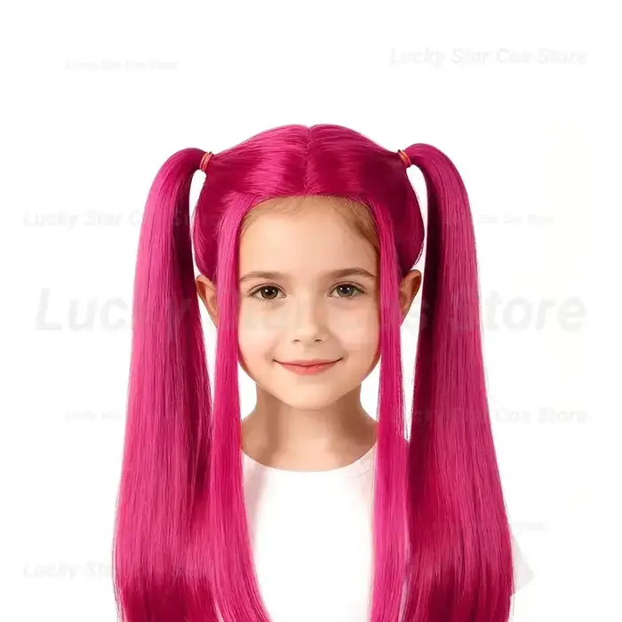 Film animé k-pop chasseur Zoey Rumi Mira Cosplay perruque Halloween femme Rose violet résistant à la chaleur fibre