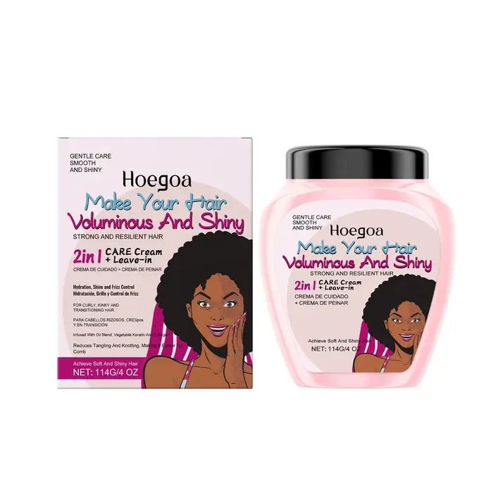 Crème revitalisante sans rinçage pour cheveux bouclés secs