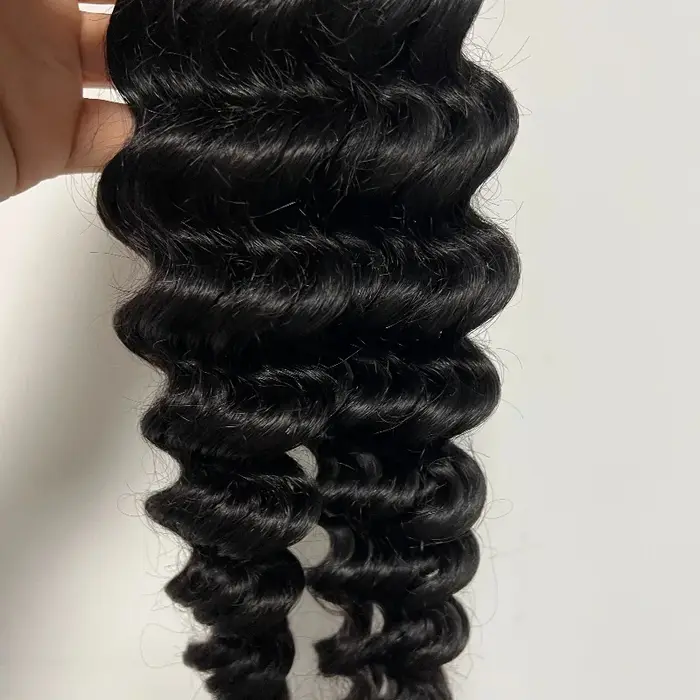 Extensions de cheveux humains en vrac de vague profonde