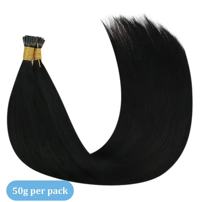 Extensions de cheveux humains à pointe droite