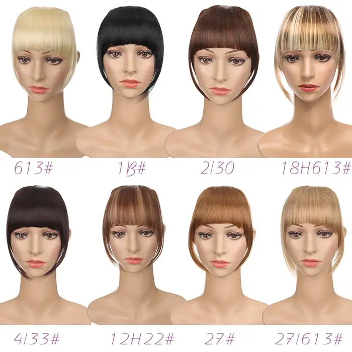 Allahefy-Extensions de Cheveux à Frange Noire