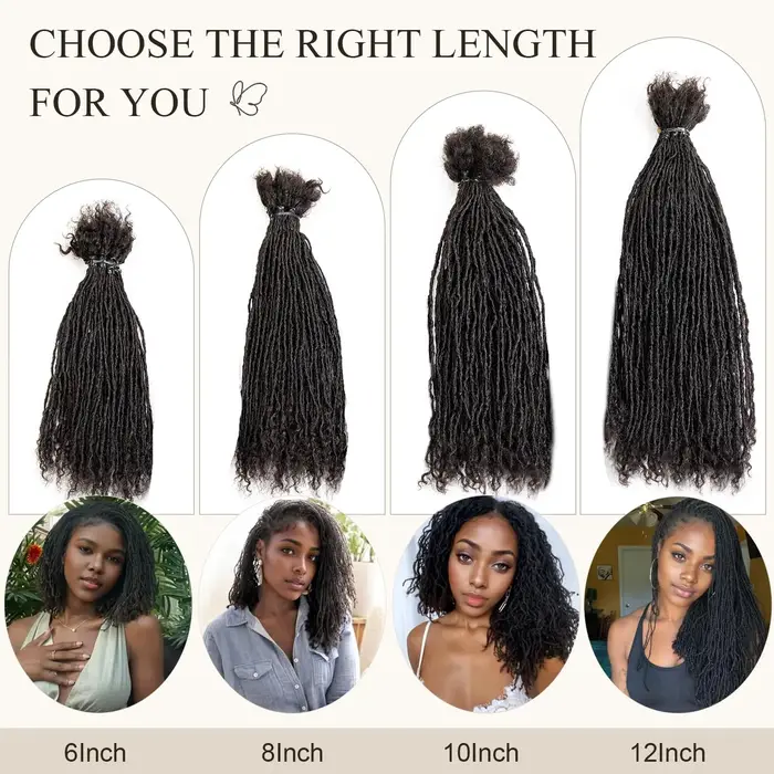 Extensions de micro-locks permanentes Sisterlocks entrelacées faites à la main de 2 mm en cheveux humains naturels
