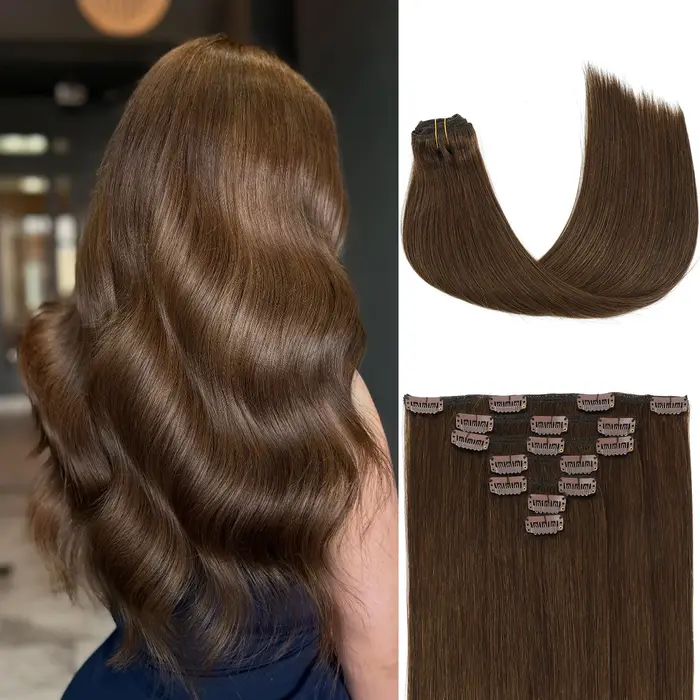 Extensions de cheveux à clipser de 120 g
