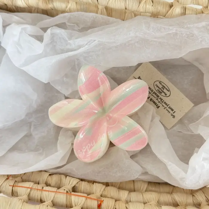 Pinces à cheveux florales rose bonbon pour femmes, mignonnes, avec nœud cerise et imprimé écossais, 