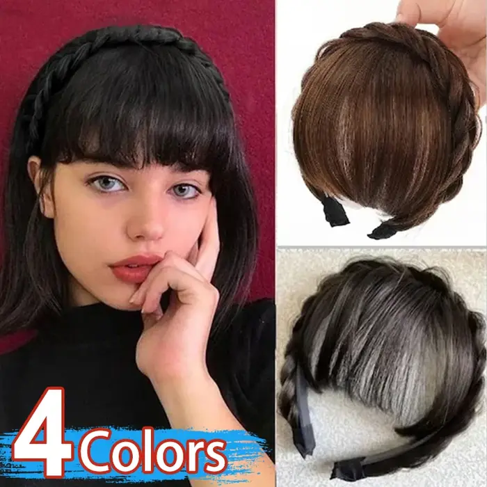 Faux cheveux bandeau frange perruque frange bandeau Extension de cheveux femmes filles Clips dans l'extension de cheveux accessoires de cheveux postiche Clips