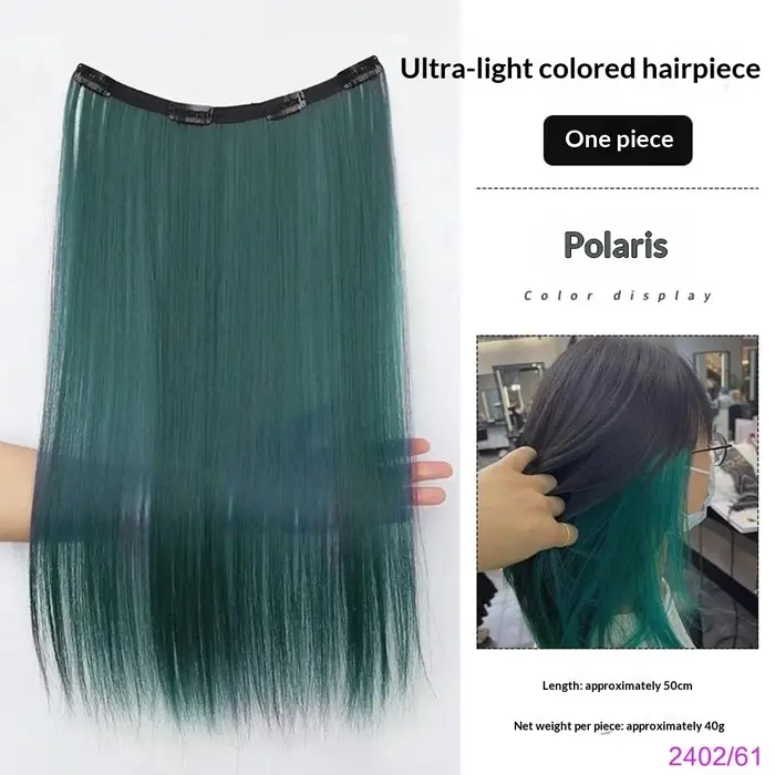 Extensions capillaires synthétiques colorées à clipser