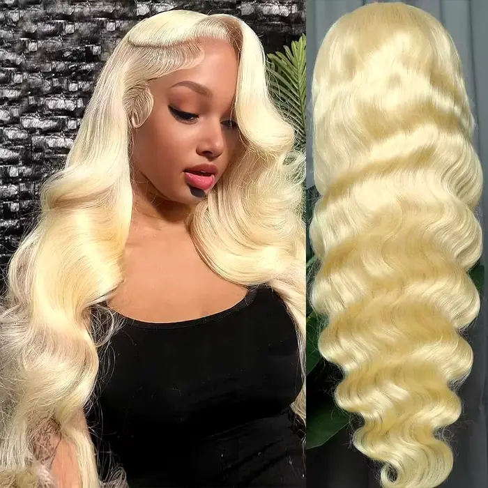 13x6 vague de corps Transparent HD 30 46 pouces 613 miel blond dentelle frontale perruque de cheveux humains 200 densité