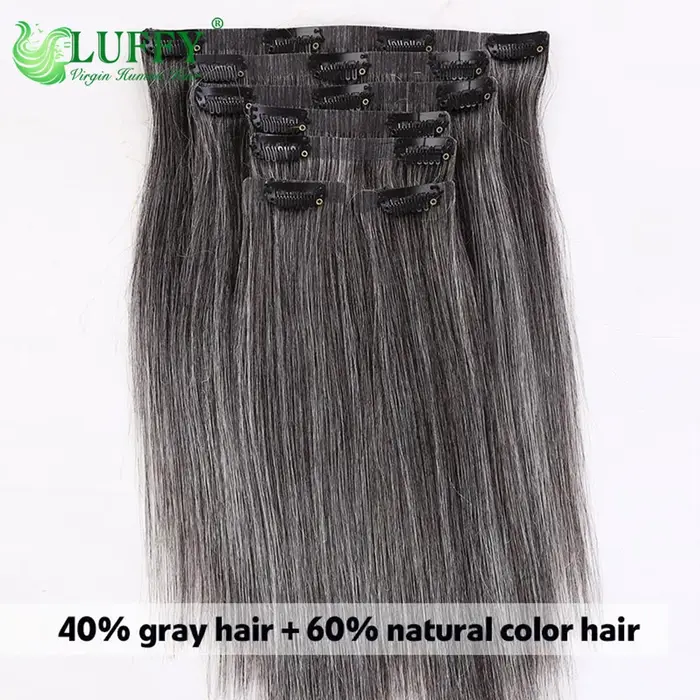 Extensions de cheveux à clipser en PU sans couture