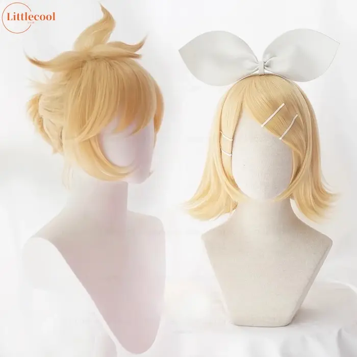 Perruque de Cosplay Rin Len de haute qualité
