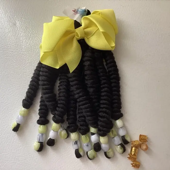 Ensemble de queue de cheval tressée de perles