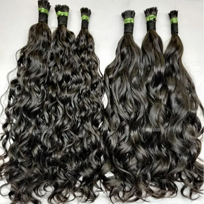 Extension de cheveux brésiliens naturels, 100 brins, Loose Wave, cheveux Remy, Microlink, I Tip