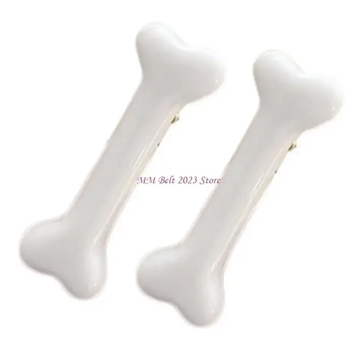 49ME Punk frange bec canard Clips chien os cheveux pinces latérales Halloween poignées cheveux queue