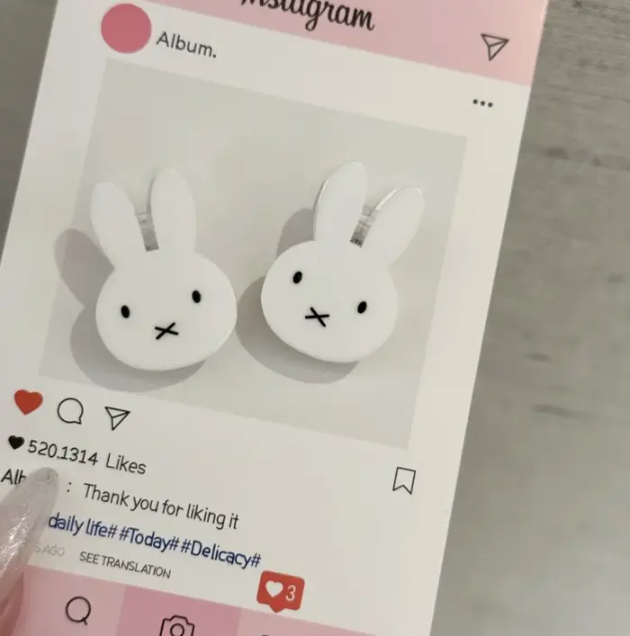 Miffy pince à cheveux dessin animé mignon
