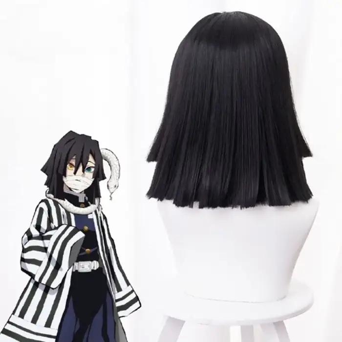 Perruque de Cosplay Anime Iguro Obanai