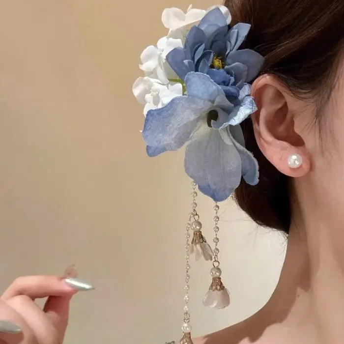 Accessoires de cheveux Hanfu à pompons