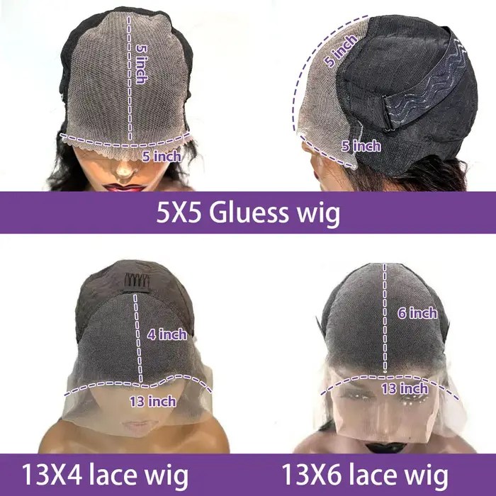 Perruque Lace Frontal Wig brésilienne naturelle, cheveux lisses, sans colle, 13x4, 13x6, HD, densité