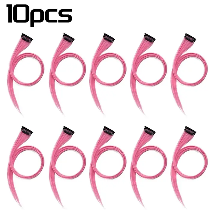 10PCS arc-en-ciel fille mettre en évidence Extension de cheveux épingle