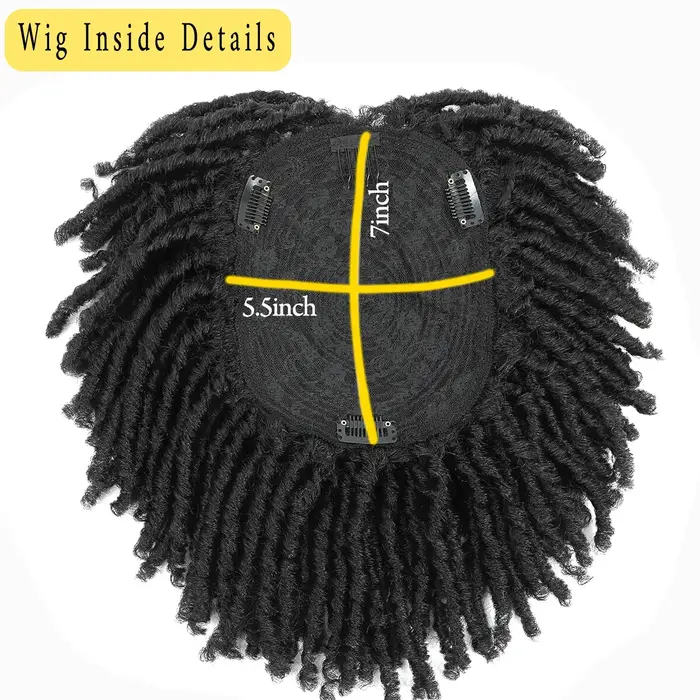 Perruques Dreadlock courtes de 6 pouces