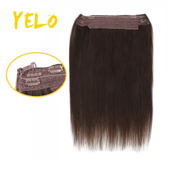 Extensions de Cheveux Humains Lisses avec Clips