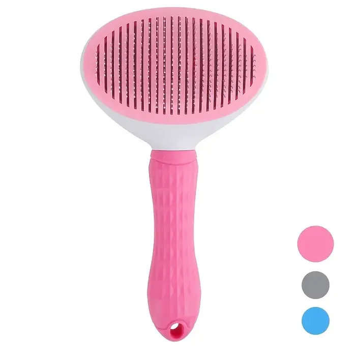 Peigne d'épilation pour animaux de compagnie en un clic pour un toilettage sans effort des chiens et des chats-brosse d'épilation flottante avec fonction automatique