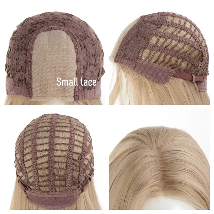 Cheveux longs et raides en lin ultraviolet synthétique avec THES