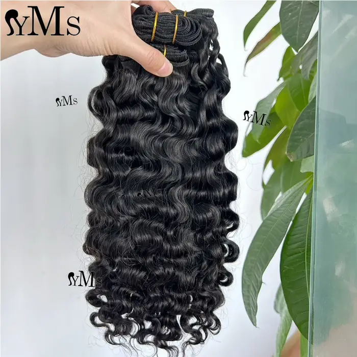 Extensions de cheveux humains bouclés indiens YMSHAIR