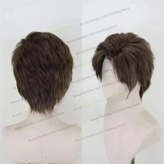 Perruque de cosplay Re9 REQ Leon 2026 pour homme