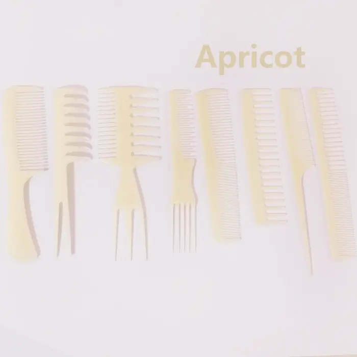 Peigne à cheveux antistatique, 8 pièces, peigne queue de cheval, peigne de maquillage, accessoires d
