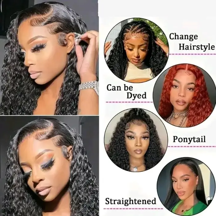 Perruques de cheveux humains ondulés bouclés birmans sans colle, prêtes à porter, mise à niveau de l