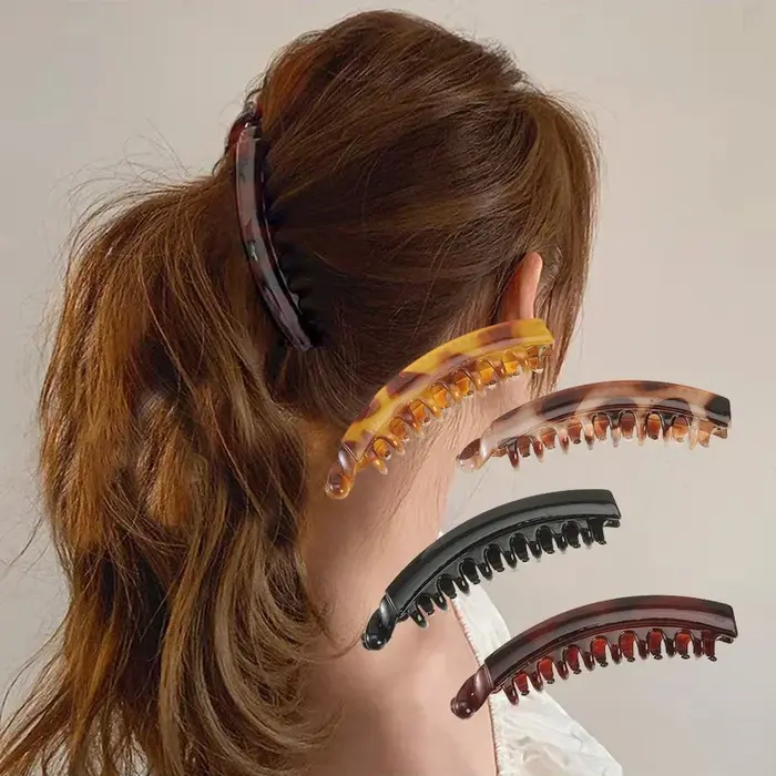 Pinces à cheveux couleur unie pince banane épingle