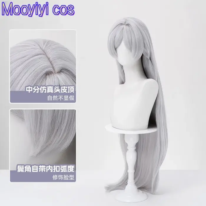Perruque de Cosplay Mooyiyi cos Frieren, perruque de jeu de rôle d'halloween et de noël, casquette g