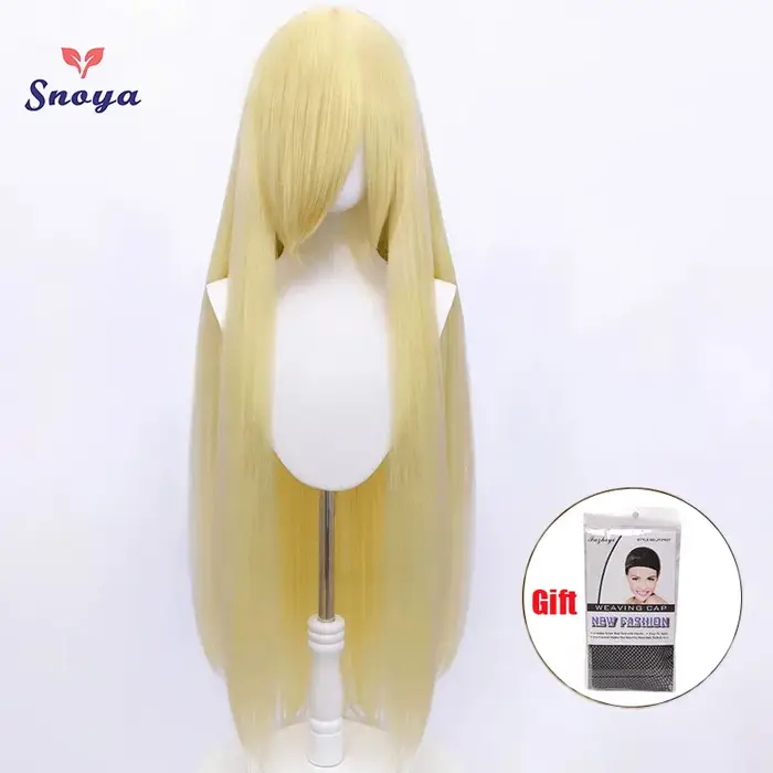 Snoya 100 cm synthétique moelleux maïs perm Cosplay perruque rose rouge bleu violet Anime fête longue