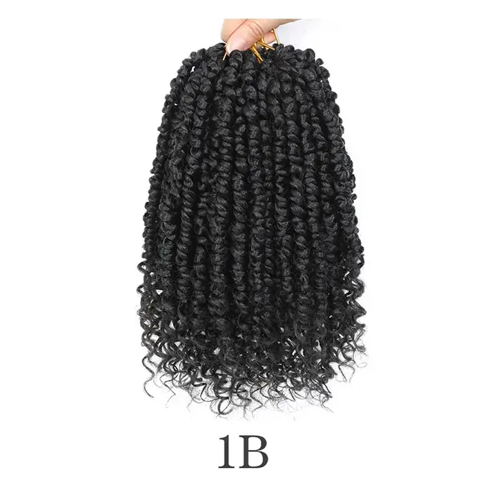 Extensions de tresses synthétiques pré-torsadées Passion Twist, double brin, effet bouclé ombré, pou