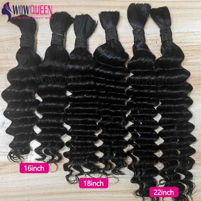 Deep Wave Cheveux Humain En Vrac Pour Tissage Bouclé Cheveux Humain Tresse Meches Boho Brésilien 100