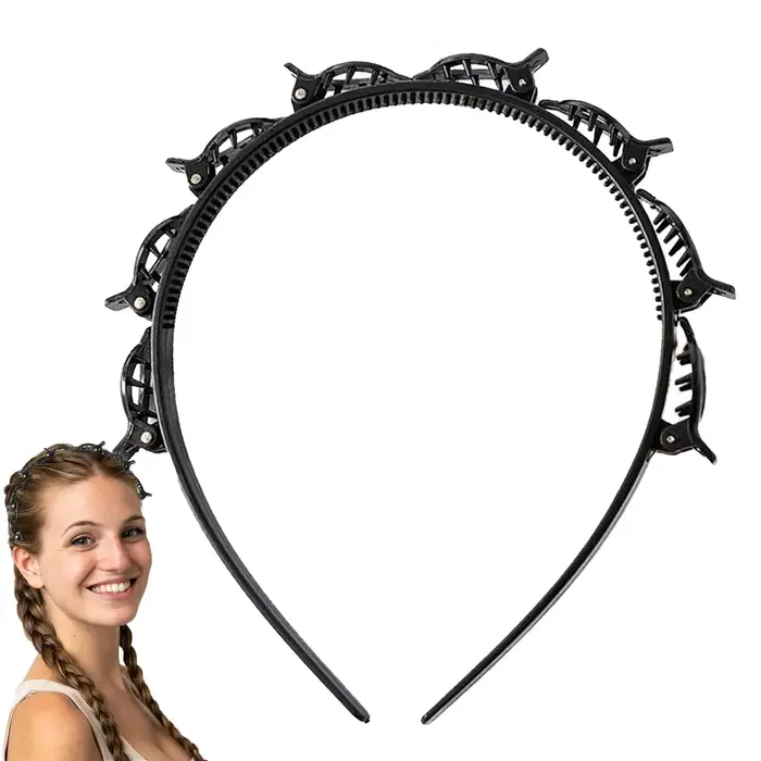 Serre-tête avec pinces intégrées pour coiffure