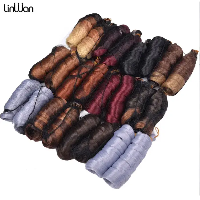 Français Curl Tressage Cheveux 24 pouces Lâche Ondulé Bouclés