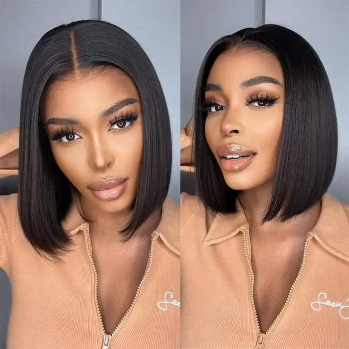 Bundles de cheveux humains courts droits brésiliens Sophia