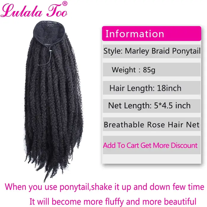 Extensions capillaires synthétiques longues bouclées 18 pouces