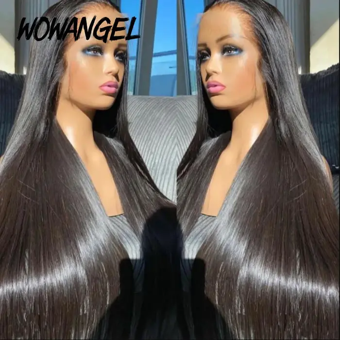WOWANGEL HD dentelle frontale perruques 13x4 dentelle frontale perruque de cheveux humains peaux fon