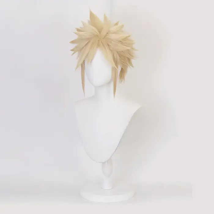Anime Final Fantasy VII FF7 Cloud Strife lin Blonde Cosplay perruque résistant à la chaleur synthétique cheveux perruques Halloween