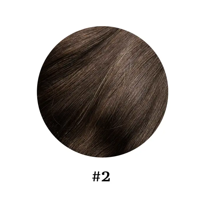 Clip en une seule pièce droite 10 pouces avec 5clips Extension de cheveux humains brésilien Remy postiche pince dans