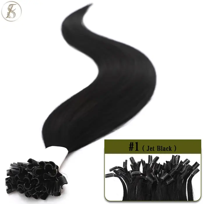 TESS U Tip-Extensions de Cheveux Naturels Pré-Collés, Microlink KerBrian, Capsules de Cheveux Humain